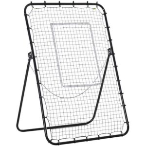 Schwarzer Rebounder mit Netz und stabilem Rahmen.